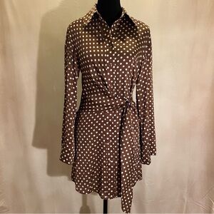 Button down dress with tie waist